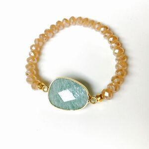 Amazonite Multifaceted Statement Bracelet NWT
